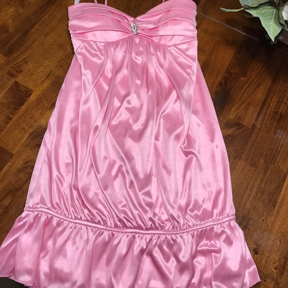 Jodi Kristopher Pink Satin party dress - Picture 1 of 6